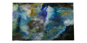 A pair of Abstract paintings on wood panels, Diptych