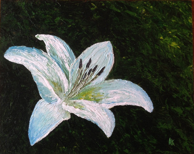 white lily art White Lily Flower Art Cards