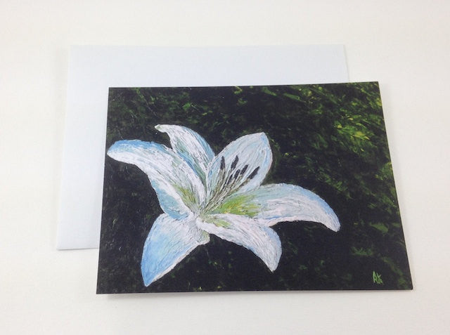 lily flower card White Lily Flower Art Cards